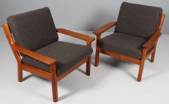 Coppia di poltrone Juul Kristensen in teak, Danimarca, anni ’60