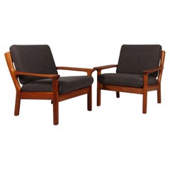 Coppia di poltrone Juul Kristensen in teak, Danimarca, anni ’60