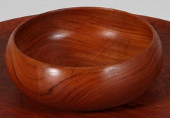 Ciotola in legno di teak tornito di Kay Bojeson, Danimarca