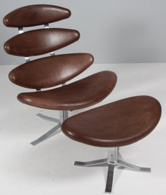 Poul M. Volther Lounge Chair and ottoman, Corona