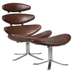 Poul M. Volther Lounge Chair and ottoman, Corona