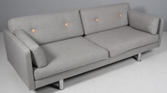 Erik Jørgensen Model 220 Three-Seat Sofa, Black Leather