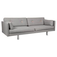 Erik Jørgensen Model 220 Three-Seat Sofa, Black Leather