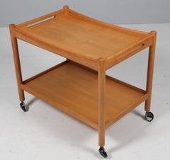 Wegner bar cart / serving table, oak. Andreas Tuck, 1960s
