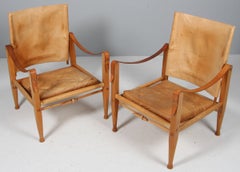 Kaare Klint for Rud Rasmussen, pair of Safari Chairs