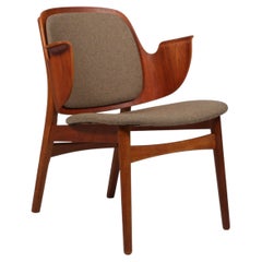 Fauteuil Hans Olsen, modèle 107, structure en chêne, design danois, années 1960