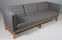 Erik Jørgensen EJ 315/3 Three-Seat Sofa, Oak Frame, Denmark, 1960s