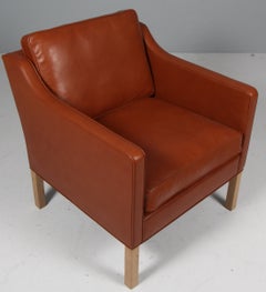 Børge Mogensen Lounge Chair, Model 2321, cognac full grain