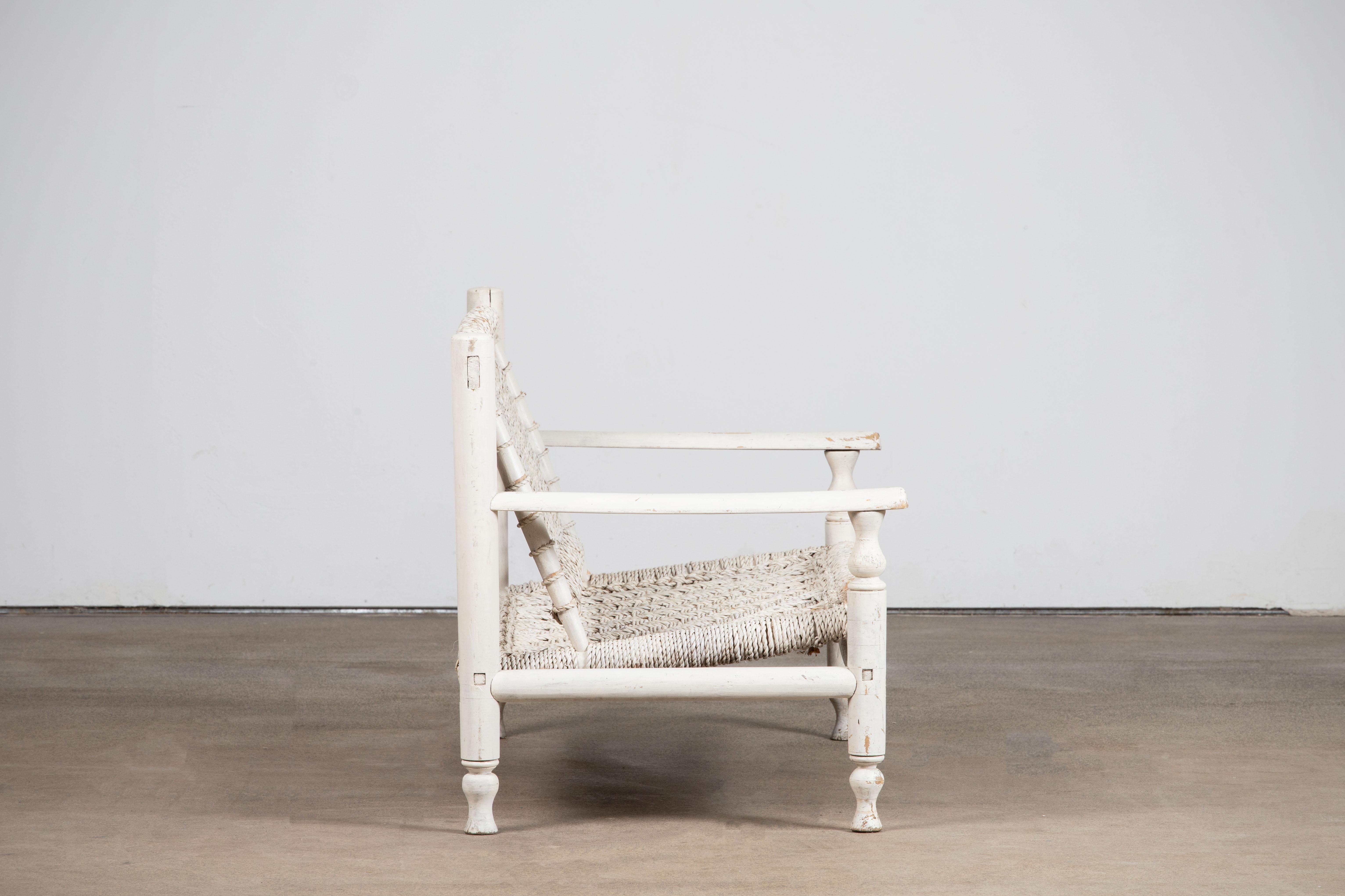 Rope 20th Century Armchair Sofa, Audoux Minet Edition Vibo, 1950 For Sale