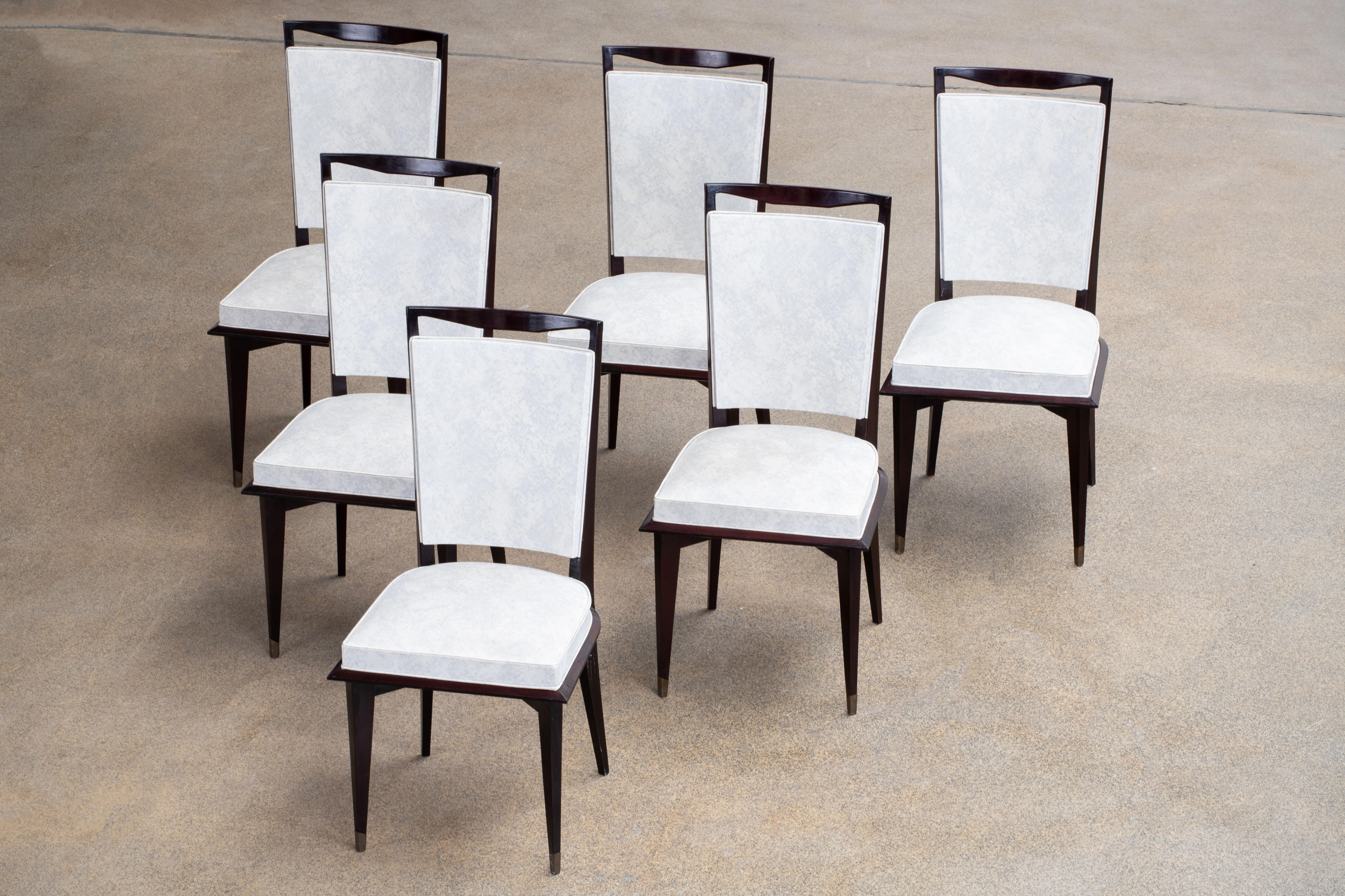 Noce Set di 6 sedie Art Déco, Francia, 1940 in vendita