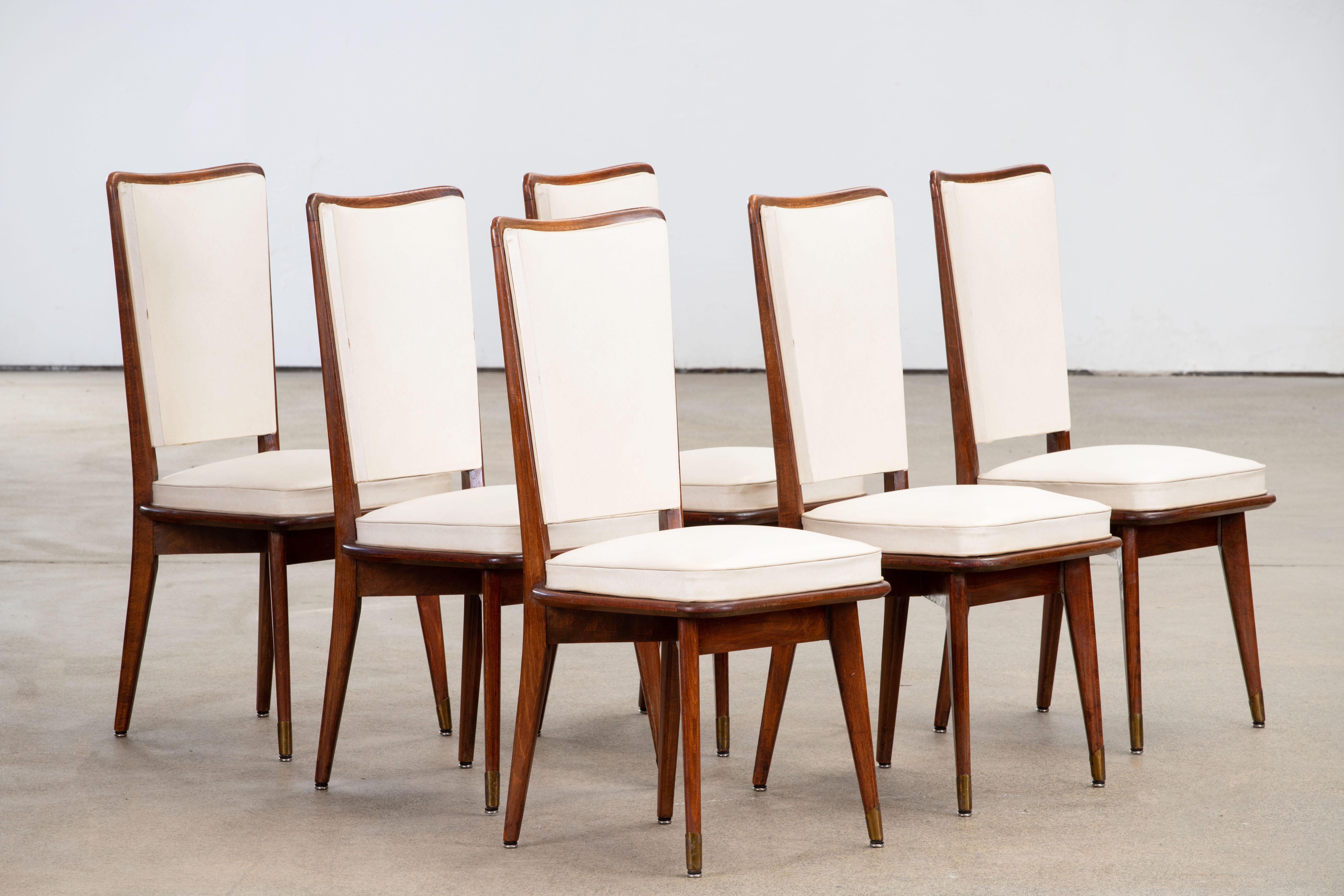 Set di 6 sedie Art Déco, Francia, 1940 In condizioni buone in vendita a Kaštel Sućurac, Splitsko-dalmatinska županija