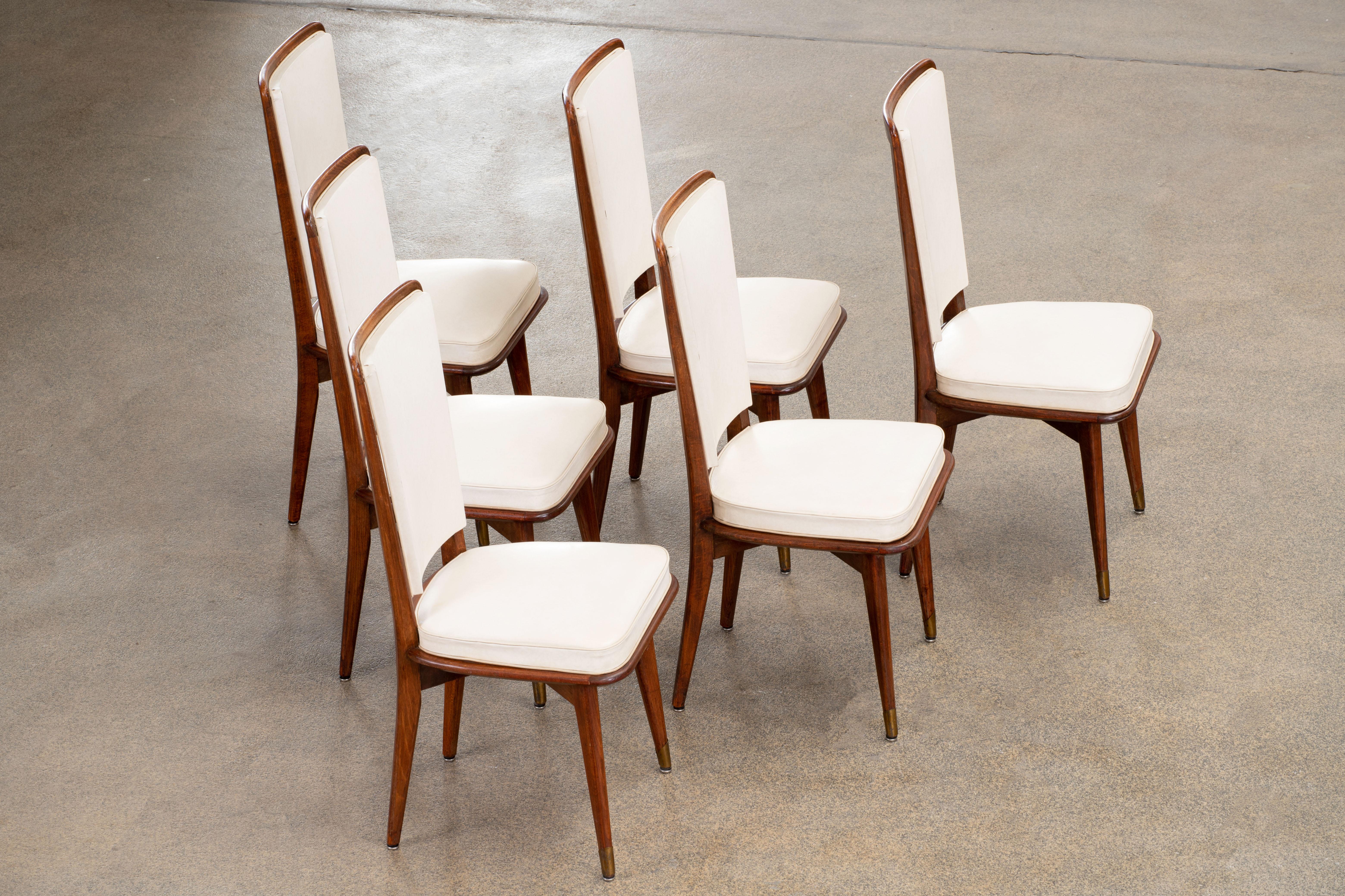 Noce Set di 6 sedie Art Déco, Francia, 1940 in vendita