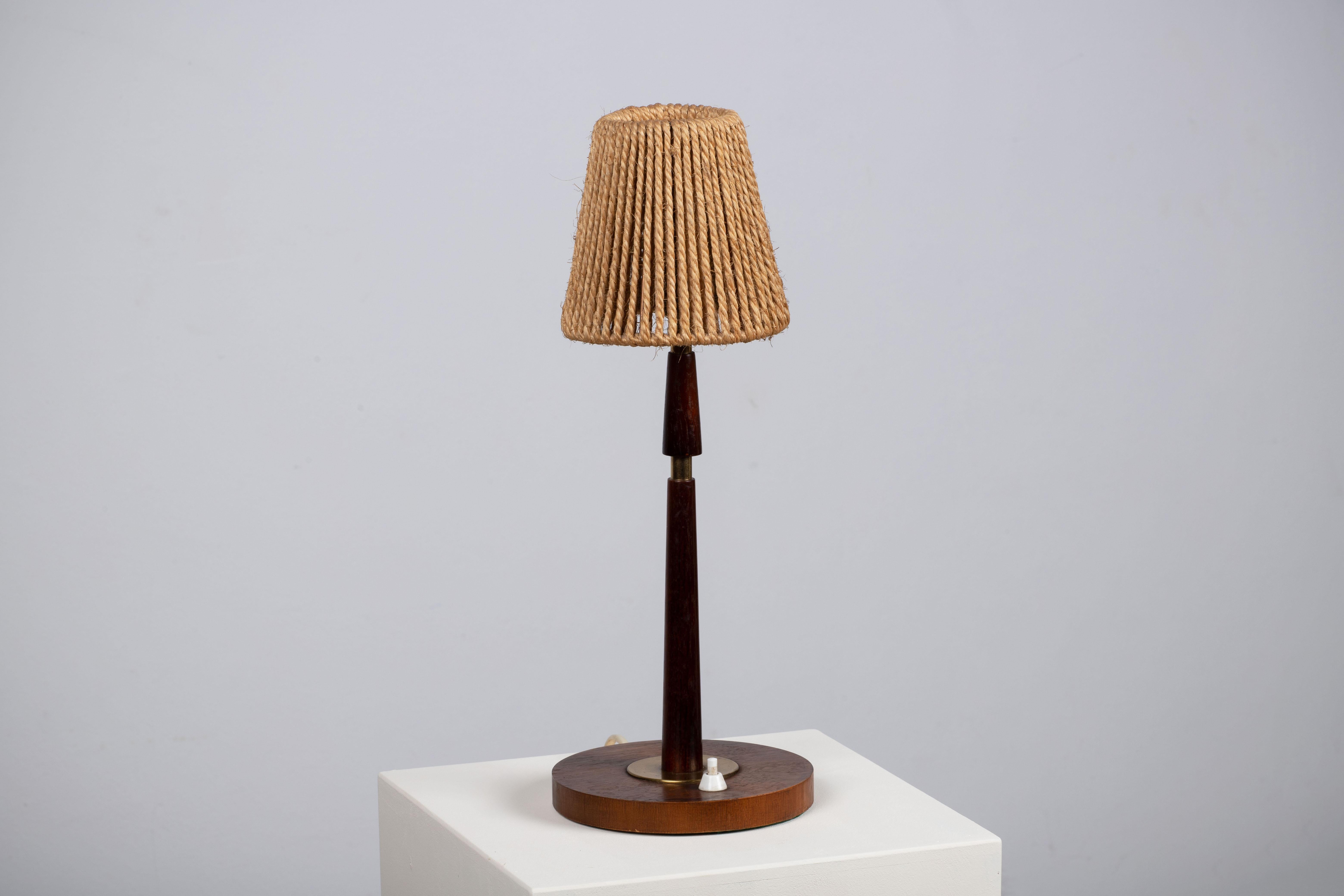 Mid-Century Modern Mid-Century Danish Table Lamp in Solid Teak, 1960 For Sale