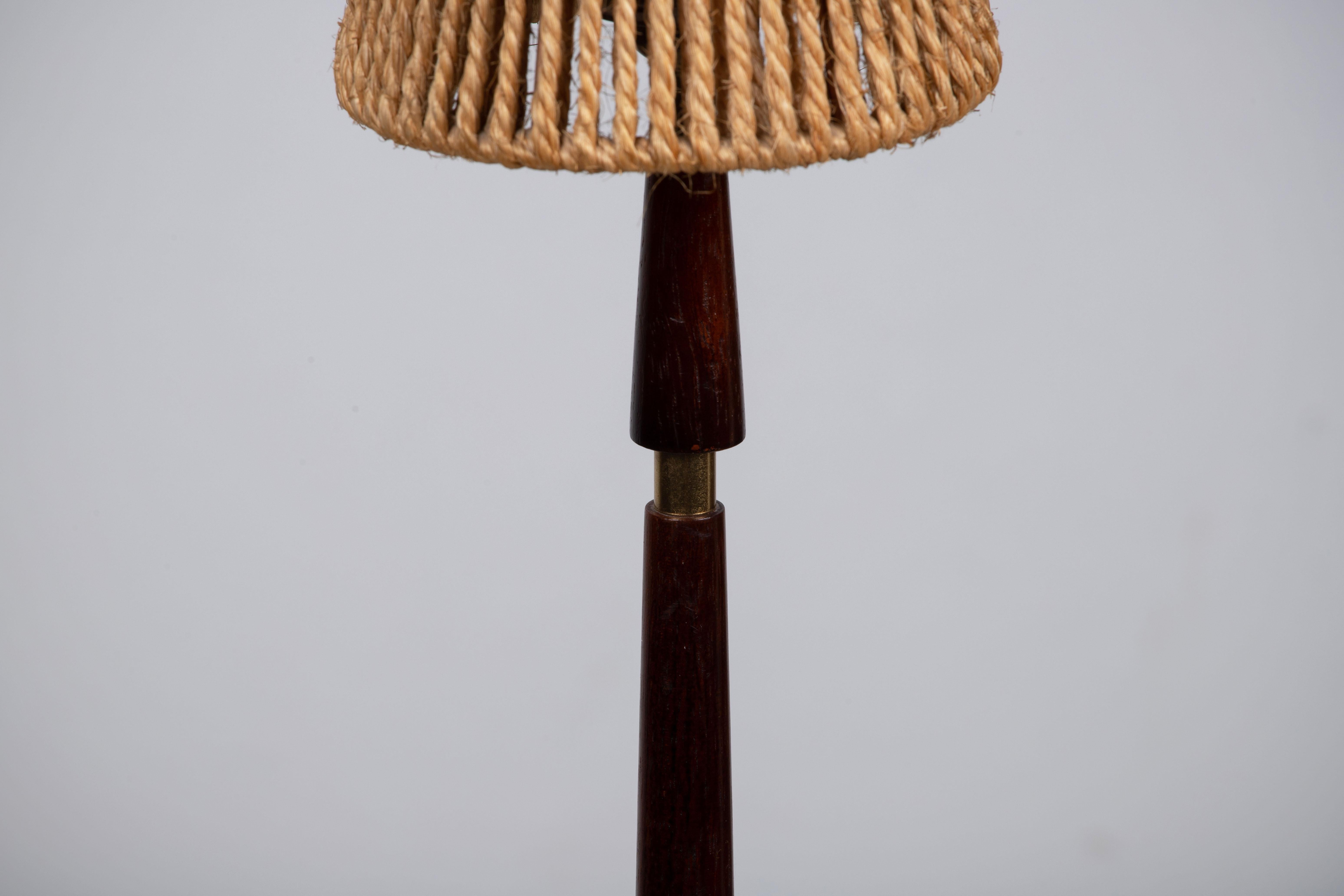 Mid-20th Century Mid-Century Danish Table Lamp in Solid Teak, 1960 For Sale