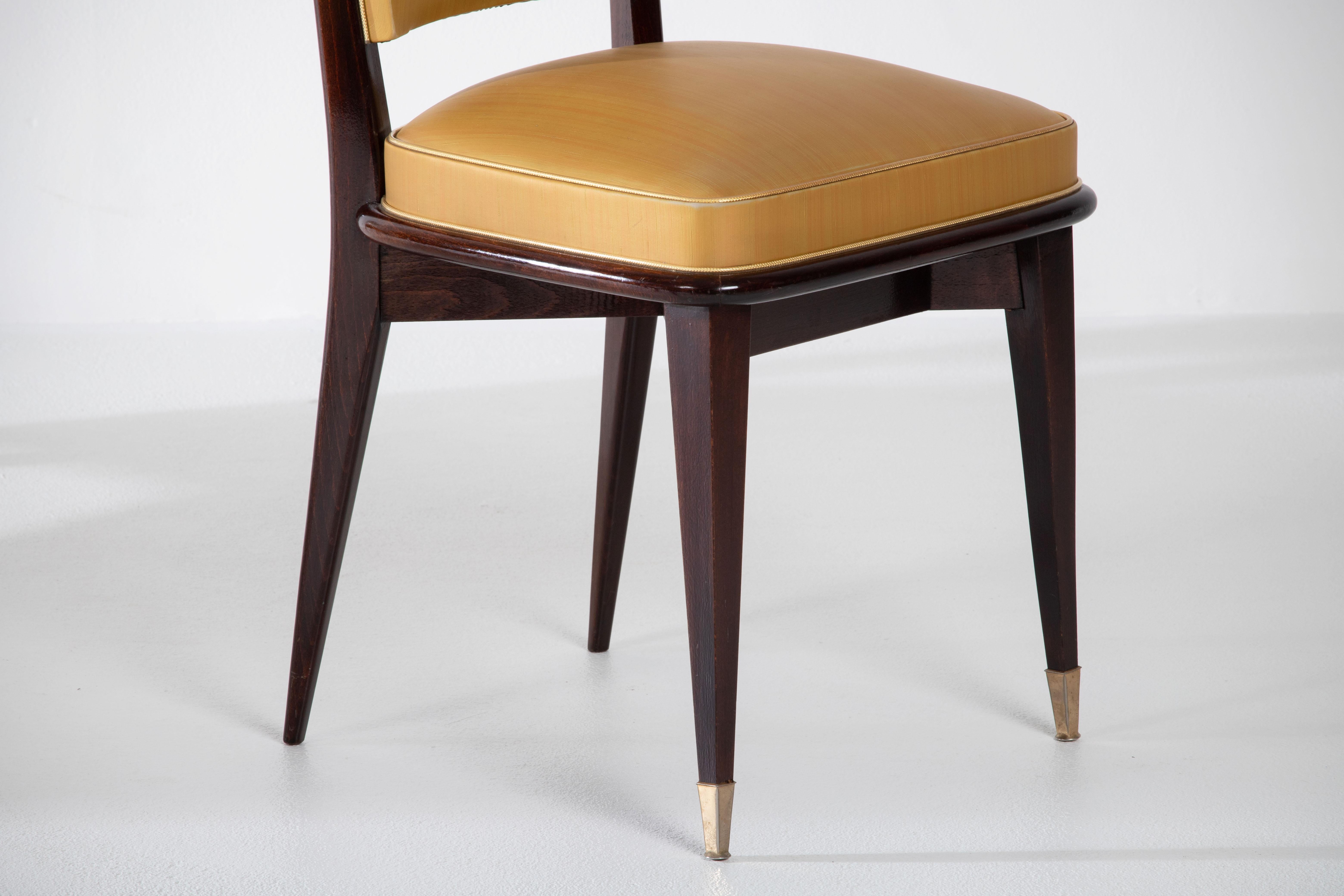Ensemble de 6 chaises Art déco, Italie, 1940 en vente 1