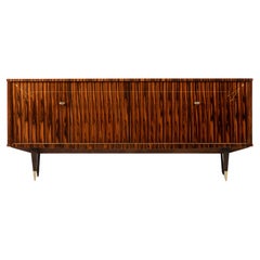 A Composition of Graphic Warmth: French Art Deco Sideboard in Cocobolo, 1940s