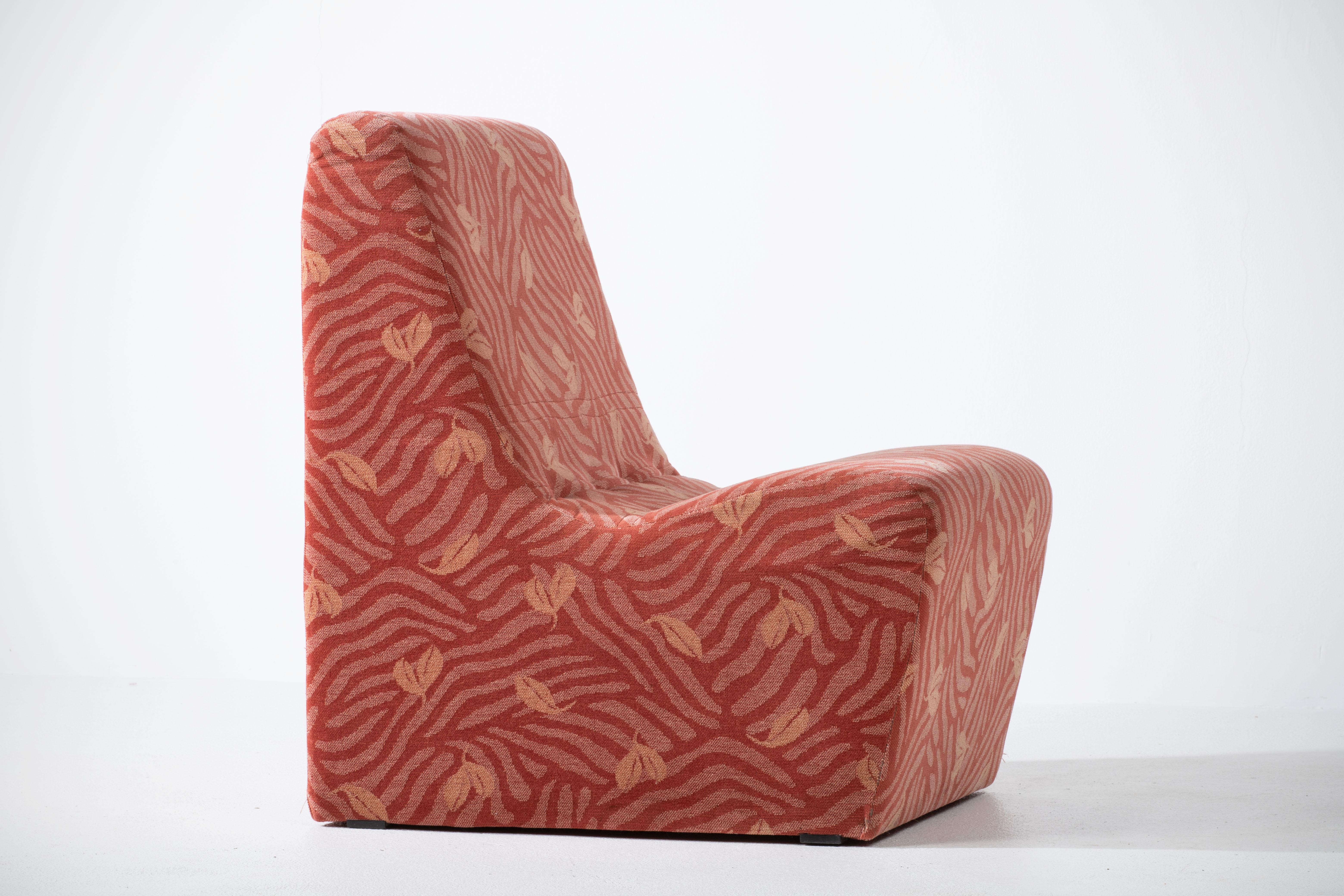 Une composition d'une adaptabilité sculpturale : Canapé modulaire du milieu du siècle, tissu Blush en vente 6