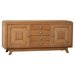 Art Deco Oak Sideboard, France, 1940s