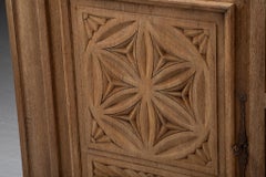 Oak Buffet with Graphic Doors, Spain, Early 20th Century