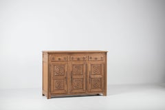 Buffet aus Eichenholz, handgeschnitzt, Frankreich, 1940er Jahre
