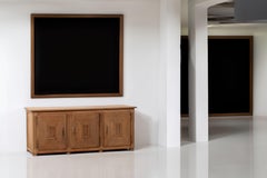 Oak Sideboard with Mitred Door Panels and Reeded Insets, France, 1940s