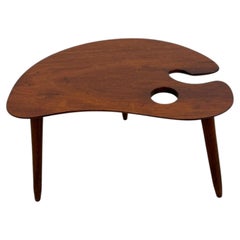 Side Table in the Shape of a Painter's Palette · Solid Cedar
