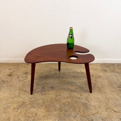 Side Table in the Shape of a Painter's Palette · Solid Cedar