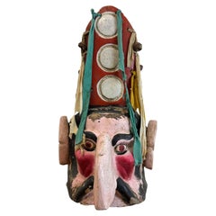 Mexican Ceremonial Mask · Polychrome Balsa Wood