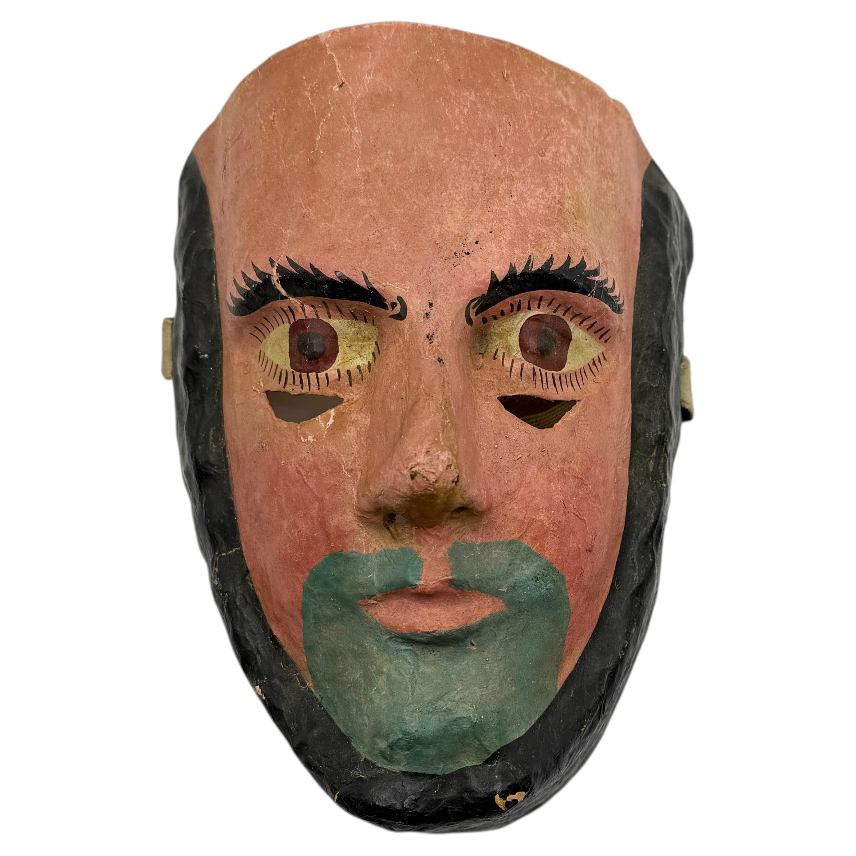 Parachico Mask · Polychrome Papier-Mâché