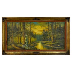 The Creature from the Black Lagoon · Intervened Painting · Oil on Canvas