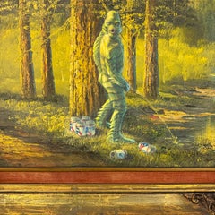 Das Ungeheuer aus der Schwarzen Lagune · Bearbeitetes Gemälde · Öl auf Leinwand