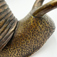Sculptural Snail Champagne Cooler · Solid Metal Bronze and Iron
