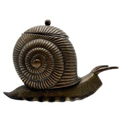 Sculptural Snail Champagne Cooler · Solid Metal Bronze and Iron