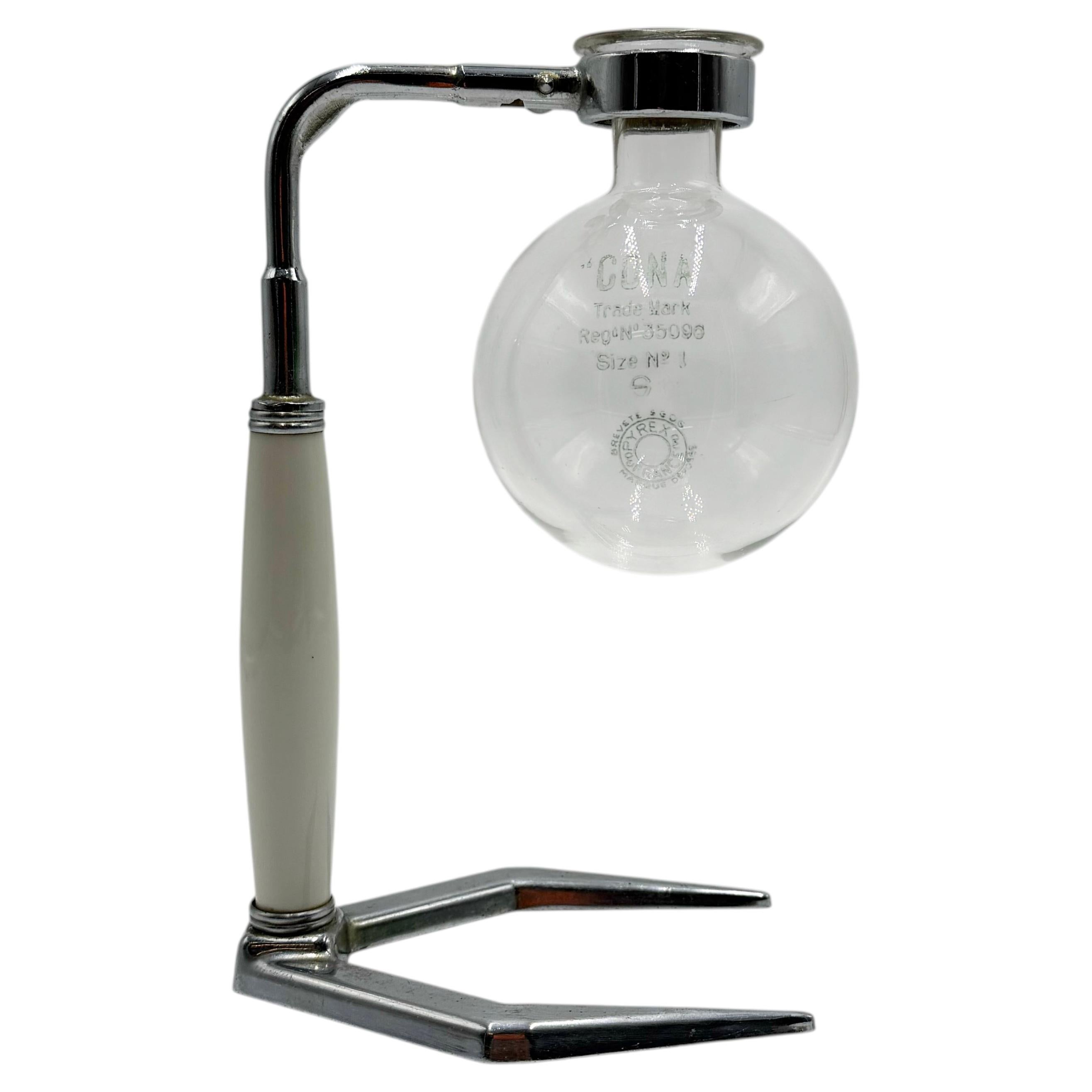 Vintage Laboratory Stand · Pyrex Crystal and Chrome For Sale at 1stDibs