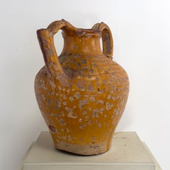 Vaso francese in terracotta con patina decorativa dall'effetto invecchiato