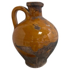 French Terracotta Pot with Decorative Time Worn Patina