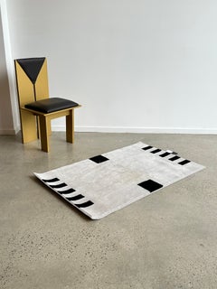 Modern Cotton Rug Geometric Rug by Dieter Sieger for Gebhan Edition "Tros" 1990