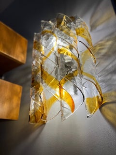 Torciglione Wall Lamp by AV Mazzega, Murano Glass, 1970s Italy