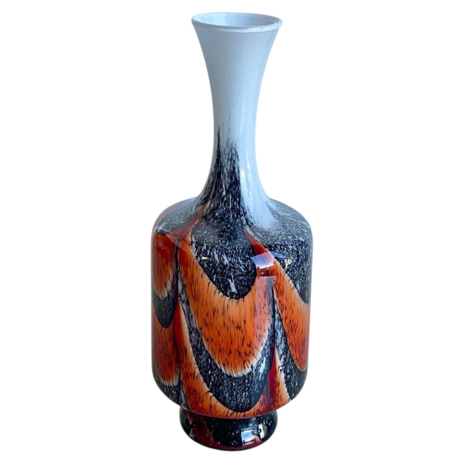 Vase aus italienischem Murano-Glas von Carlo Moretti, Moderne Mitte des Jahrhunderts, 1970