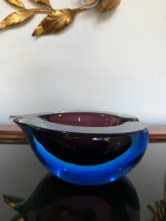 Mid-Century Modern Italian Murano Glass Bowl, Sommerso Technique