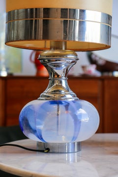 Gaetano Sciolari Murano Glass Table Lamp, Italy, 1970s