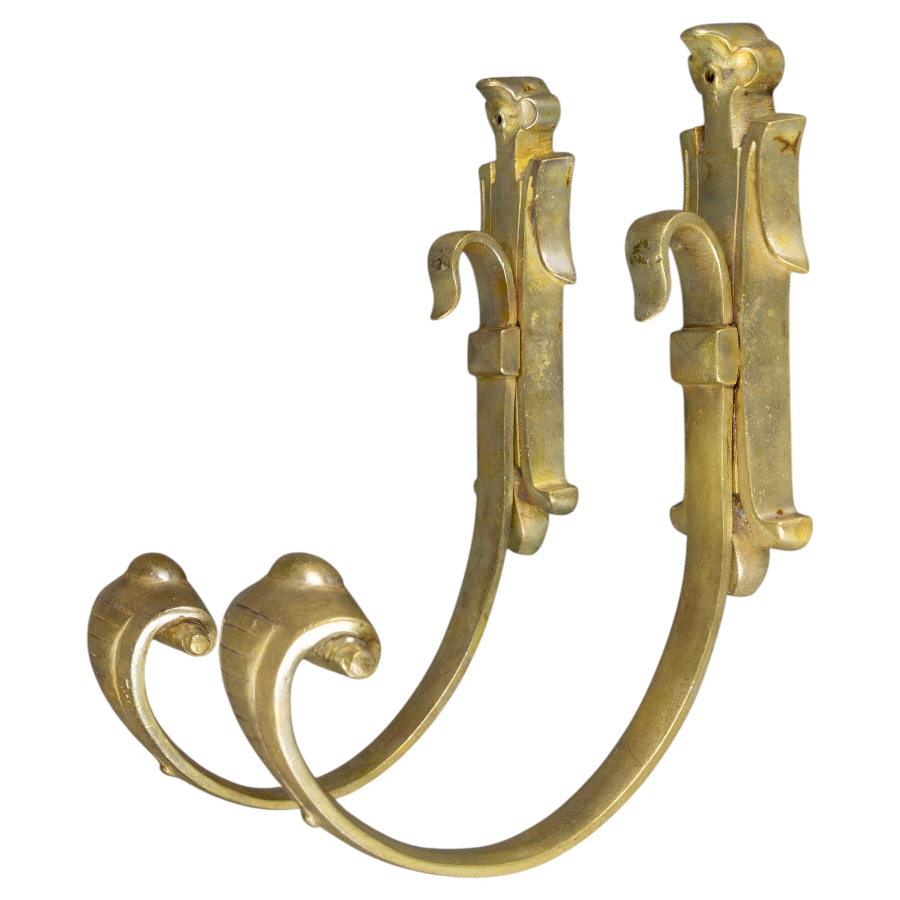 Pair of French Bronze Curtain Tiebacks, Early 20th Century im Angebot