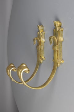 Pair of French Bronze Curtain Tiebacks, Early 20th Century