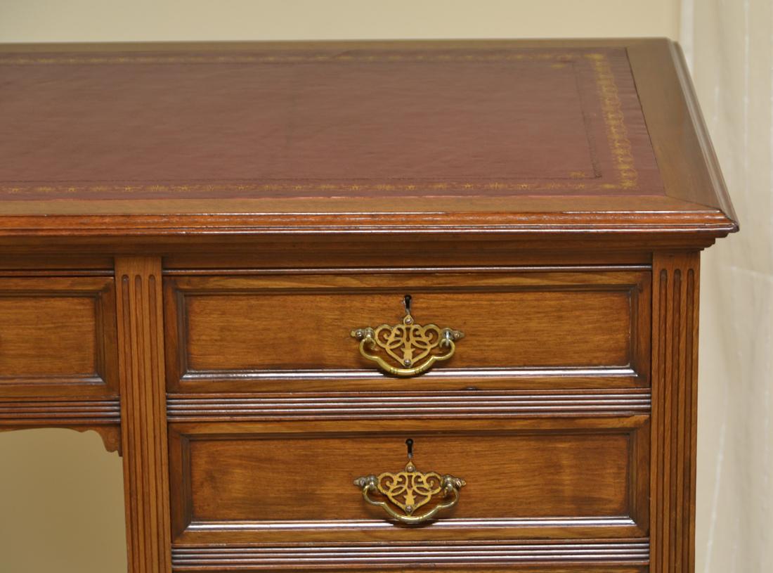 Victorian Walnut Antique Desk For Sale 1
