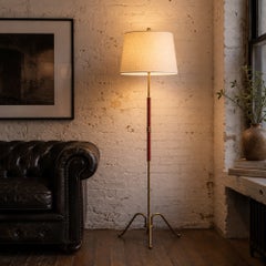 Mid 20th Century atomic brass floor lamp