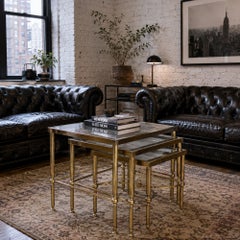 Late 20th Century Maison Jansen nest of brass side tables