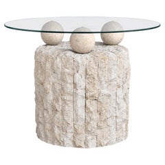 Mactan stone side table by Pierre Magnussen Ponte