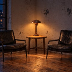 Mid 20th Century American copper Art Deco table lamp