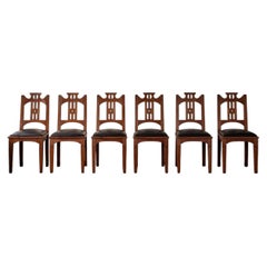 Set di 6 sedie da pranzo in stile artigianale