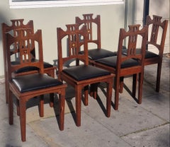 Set di 6 sedie da pranzo in stile artigianale